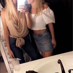 Indah beige strappy top